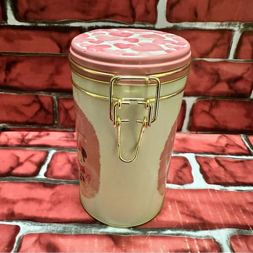 Disney Universal Studios Tokyo Japan Mickey and Minnie Mouse Pink Storage Jar